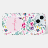 Elegant Floral & Butterflies Pattern Case-Mate iPhone Case (Back (Horizontal))