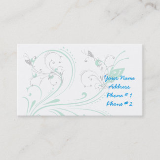 Elegant Floral Butterfly Business Card