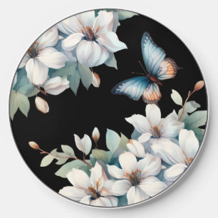 Elegant Floral & Butterfly Wireless Charger