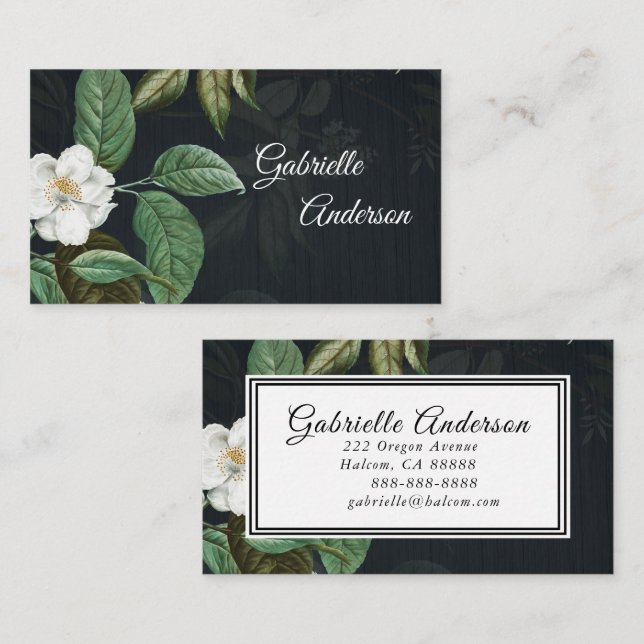 Elegant Floral Calling/ Business Card (Front/Back)