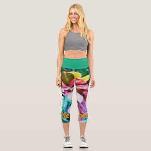 Elegant Floral Capri Leggings for Women – Stylish