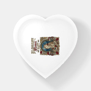 Elegant Floral Cat Cat Art Nouveau Vintage Vector Paperweight