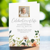 Elegant Floral Celebration of Life Photos Funeral
