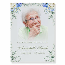 Elegant Floral Celebration of Life Welcome Sign
