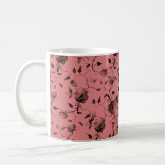 Elegant Floral Ceramic Gift Coffee Mug