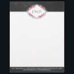 Elegant Floral Chalkboard Personal Or Business Letterhead<br><div class="desc">These letterheads are simple yet very stylish. They are easy to personalize and can be used for both personal or business purposes to ensure you give that wow factor to your notes and communications.</div>