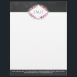 Elegant Floral Chalkboard Personal Or Business Letterhead<br><div class="desc">These letterheads are simple yet very stylish. They are easy to personalize and can be used for both personal or business purposes to ensure you give that wow factor to your notes and communications.</div>