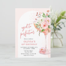 Elegant Floral Champagne 60th Birthday Party