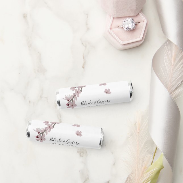 Elegant Floral Cherry Blossom Wedding  Breath Savers® Mints (Wedding)