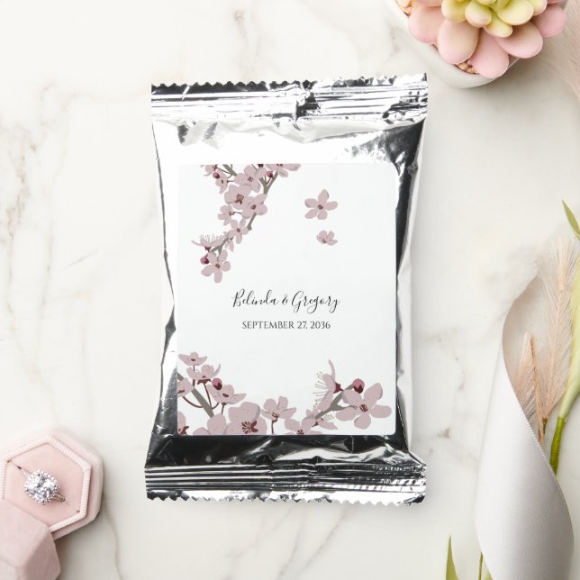 Elegant Floral Cherry Blossom Wedding Coffee Drink Mix (Wedding)