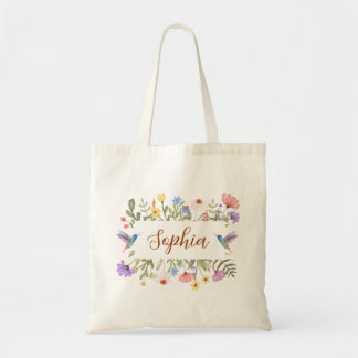 Elegant Floral Chic Colorful Tote Bag