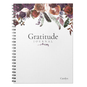Elegant Floral Chic Girly Gratitude Journal