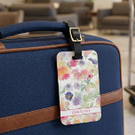 Elegant Floral Chic Stylish Girly Luggage Tag<br><div class="desc">Pretty floral design. You can add a name,  monogram or other custom text. Click on "Edit using Design Tool " to further changes. For more assistance feel free to contact us</div>