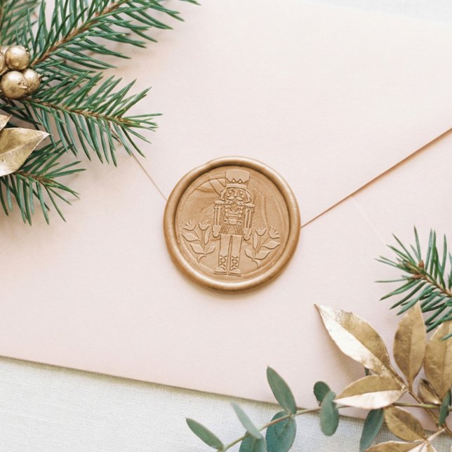Elegant Floral Christmas Musical Nutcracker Ballet Wax Seal Sticker (Elegant Floral Christmas Musical Nutcracker Ballet Wax Seal Sticker)