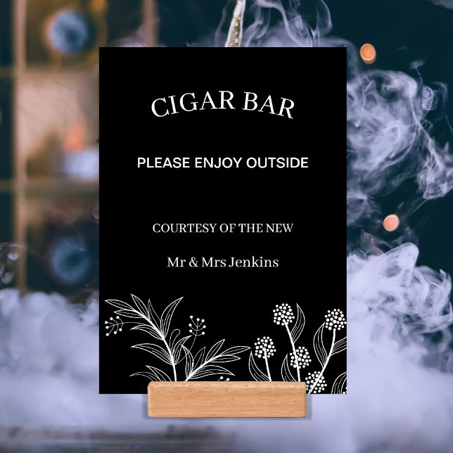 Elegant Floral "Cigar Bar" Wedding  Holder (Creator Uploaded)