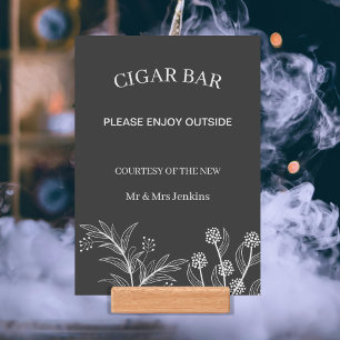 Elegant Floral "Cigar Bar" Wedding Holder