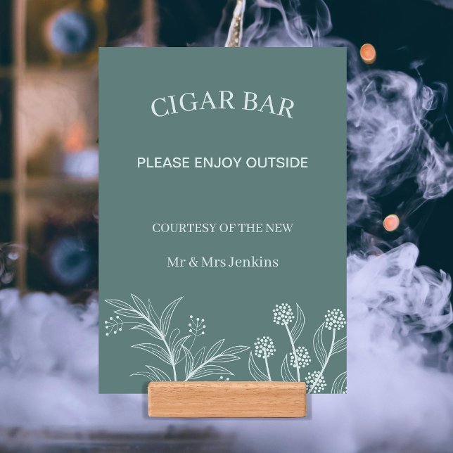 Elegant Floral "Cigar Bar" Wedding  Holder (Creator Uploaded)