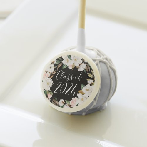 Elegant Floral Class of 2024 Graduation Cake Pops