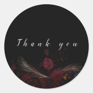 Elegant floral classic round sticker