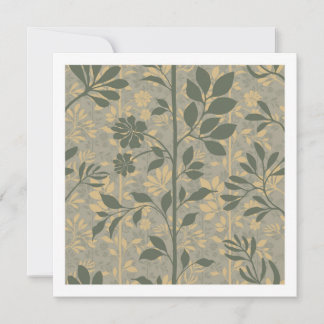 Elegant Floral Climbing Vines Earthy Silhouette Note Card