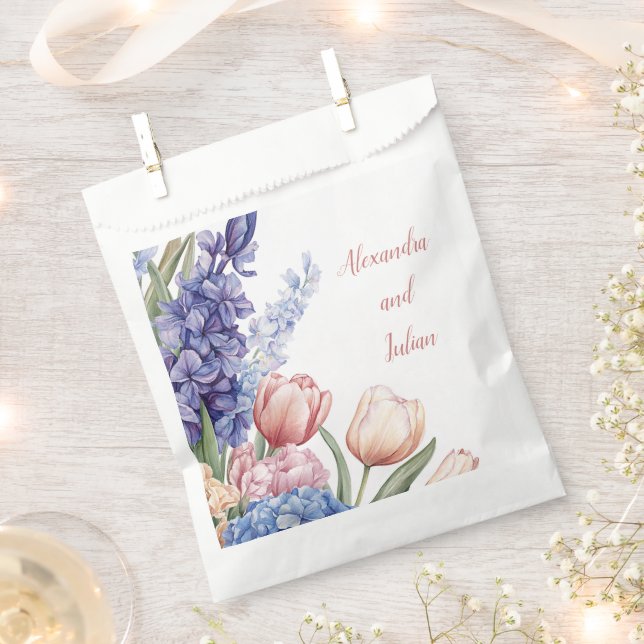 Elegant floral cluster  favor bag (Clipped)