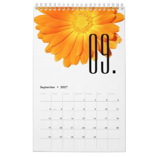 Elegant Floral Colorful Flowers Flower Lover 2027 Calendar