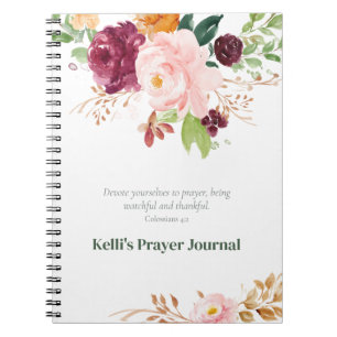 Elegant Floral Colossians 4:2 Prayer Journal