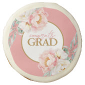 Elegant Floral Congrats Grad Custom Sugar Cookies (Front)