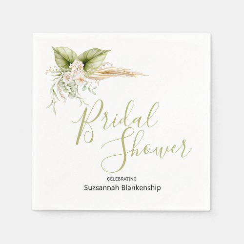 Elegant Floral Corner Bridal Shower Template