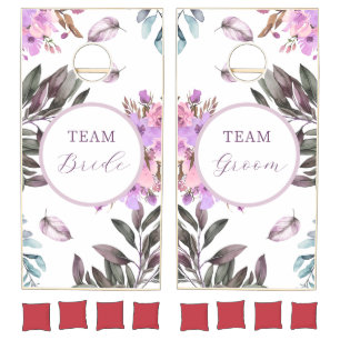 Elegant Floral Cornhole Set