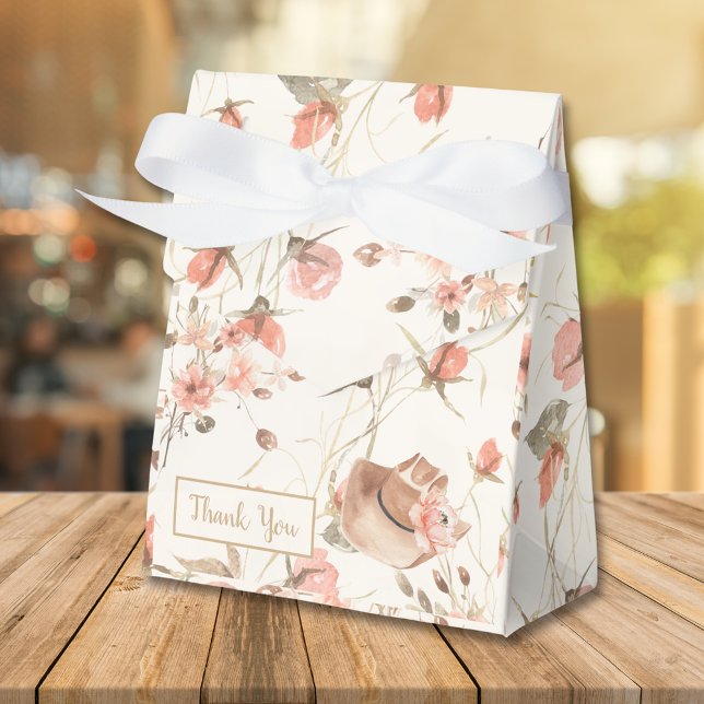 Elegant Floral Cowgirl Bridal Shower Favor Box (Elegant Floral Cowgirl Bridal Shower Favor Box)