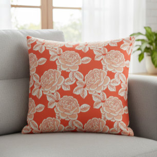 Elegant Floral Cushion with Vintage Charm
