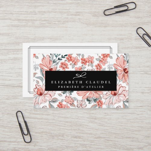 Elegant Floral Custom Business Card