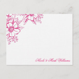 Elegant Floral Custom Flat Thank You Cards