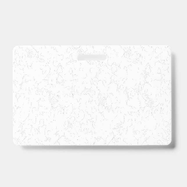 Elegant Floral Custom Name Badge (Front)