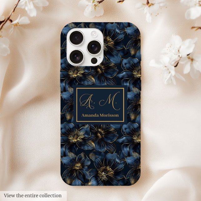 Elegant Floral Custom Name iPhone Sweet 16 Gift Case-Mate iPhone Case (Elegant Floral Custom Name iPhone Sweet 16 Gift)