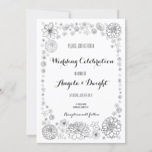 Elegant Floral Customizable Design Invitation