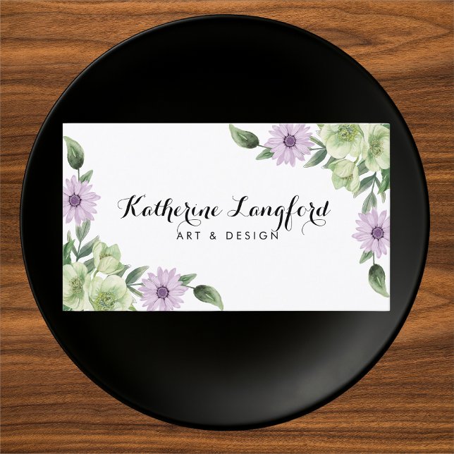 Elegant Floral Customizable Template Business Card (Creator Uploaded)