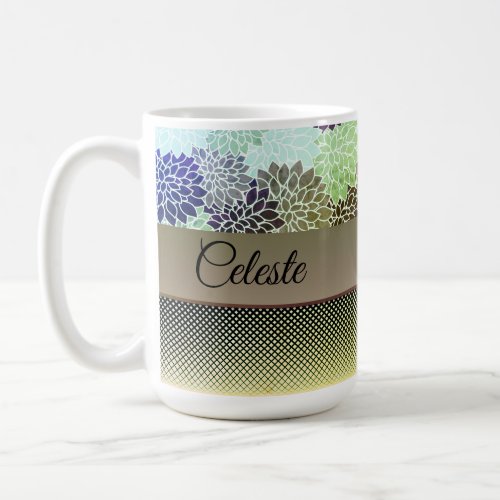 Elegant Floral Customized Coffee Mug