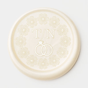Elegant Floral Customized Wedding Seal Monogram Wax Seal Sticker