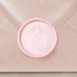Elegant Floral Daisy Flower Custom Name Wax Seal Wax Seal Sticker<br><div class="desc">Add a delicate natural accent to your wedding invitations,  save the date,  stationery,  and envelopes with our hand-drawn floral daisy wedding wax seal stamp. Customize with your name. Artwork hand-drawn by Moodthology Papery</div>