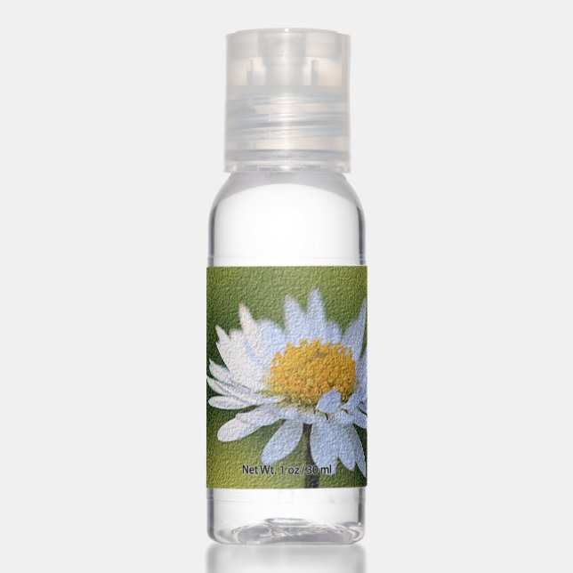 Elegant floral Daisy flower Hand Sanitizer (Front)
