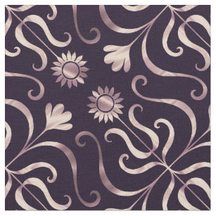  Elegant Floral Damask Girly Purple Pink Sunflower Fabric