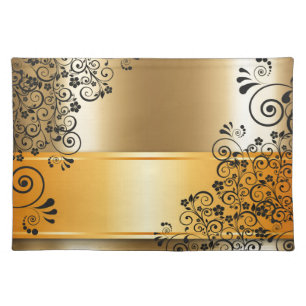 Elegant floral decoration placemat