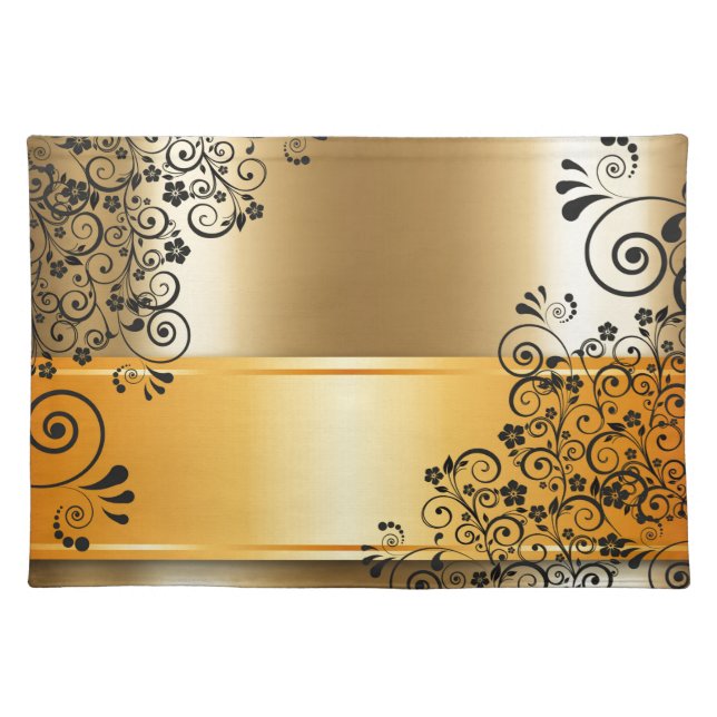 Elegant floral decoration placemat (Front)