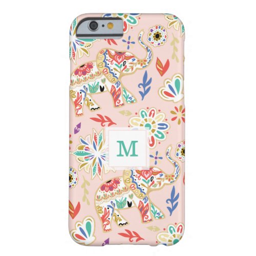 Elegant Floral Decorative Ornate Elephant Pattern Barely There iPhone 6 Case