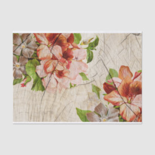 Elegant Floral Decoupage Tissue Paper