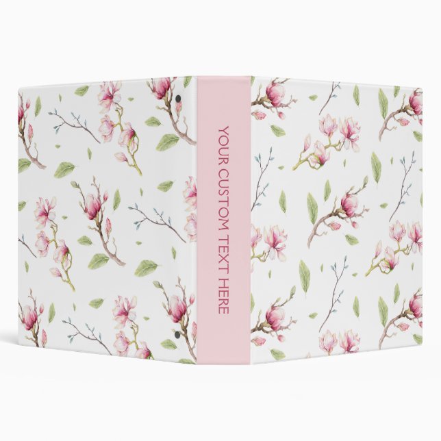 Elegant Floral Design 3 Ring Binder (Background)