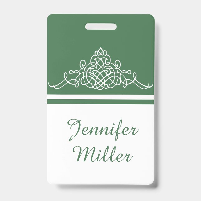 Elegant floral design badge (Front)