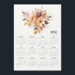 Elegant Floral Design Beige Flower Magnet Calendar<br><div class="desc">Brighten up your space with this beautiful 2025 magnetic calendar, featuring a stunning array of flowers that bring a touch of elegance and color to any room. The floral artwork is both vibrant and serene, making it a perfect addition to your home, office, or as a thoughtful gift for flower...</div>